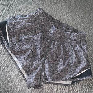 Lululemon low rise hotty hot shorts.